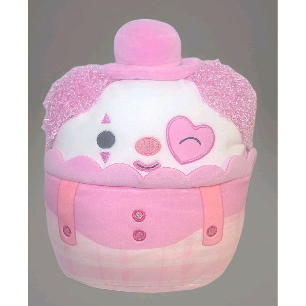 Squishmallows Cupid the Clown 8" Plush Pink Heart Winking Stuffed Toys